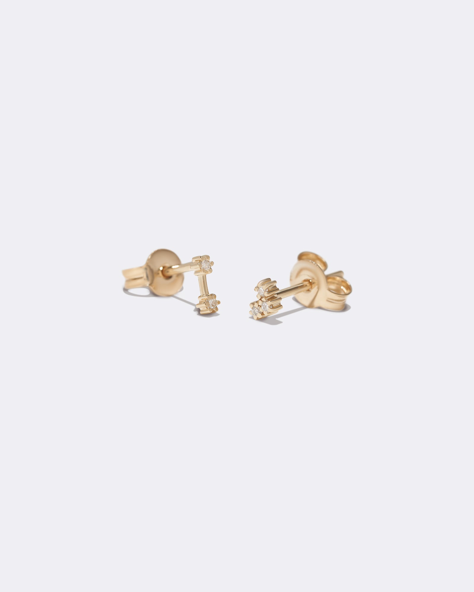 Yellow gold constellation earrings