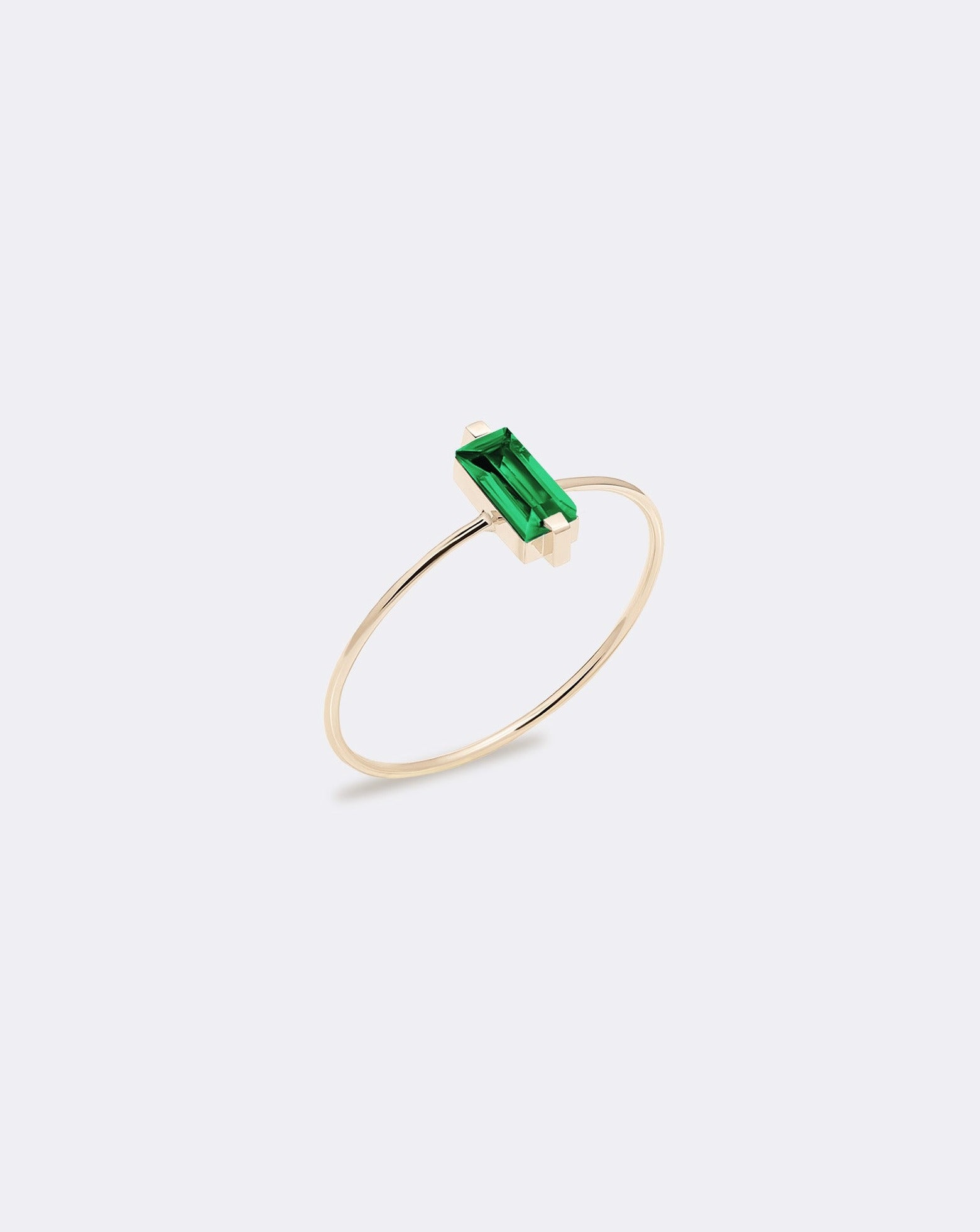 Yellow gold My color emerald ring