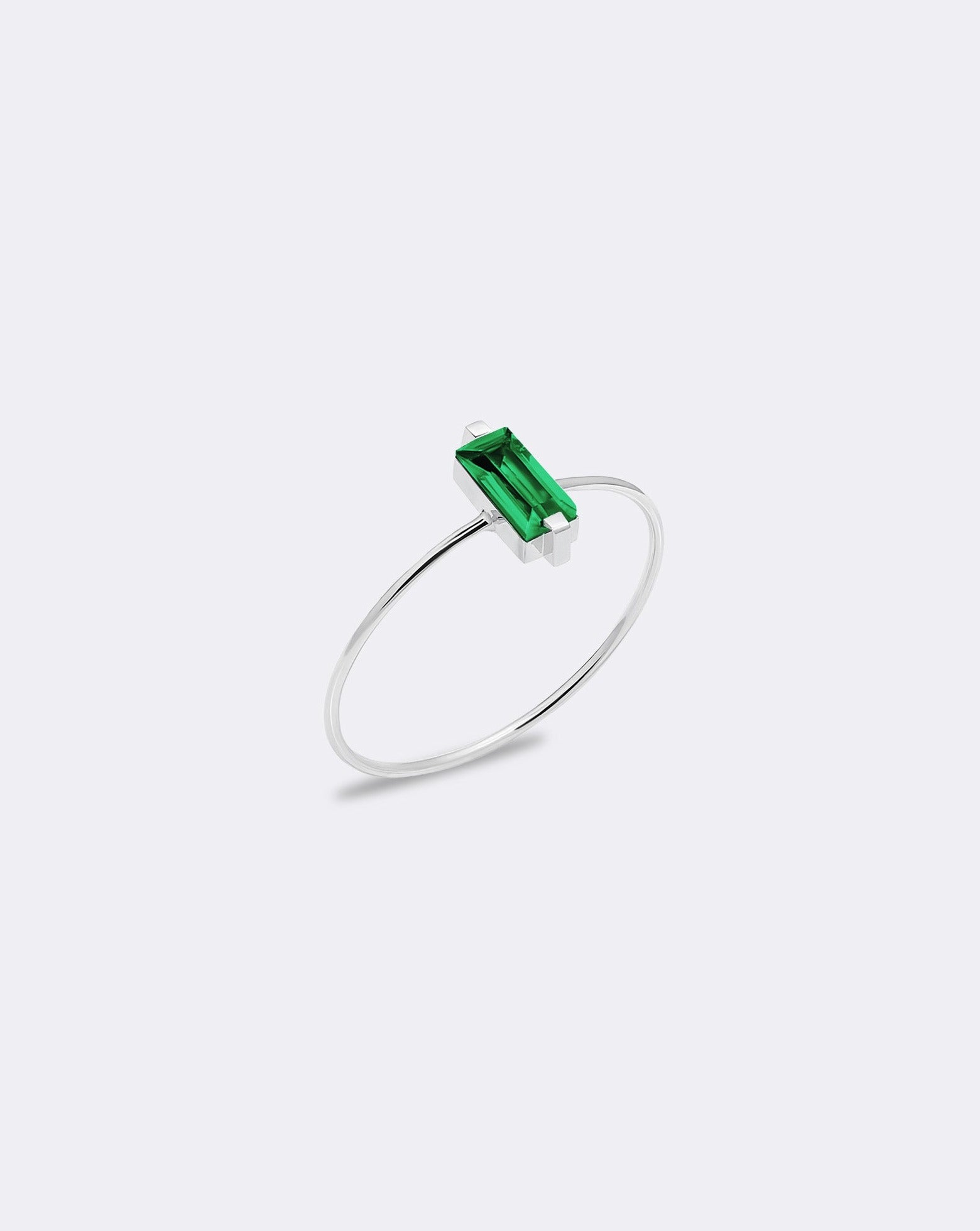 White gold My color emerald ring