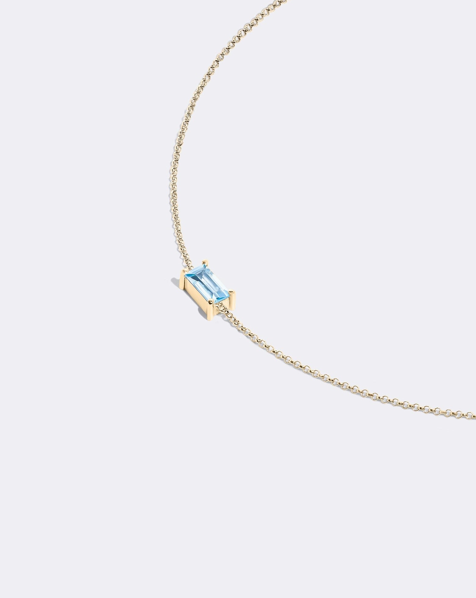 Yellow gold My color sky topaz bracelet