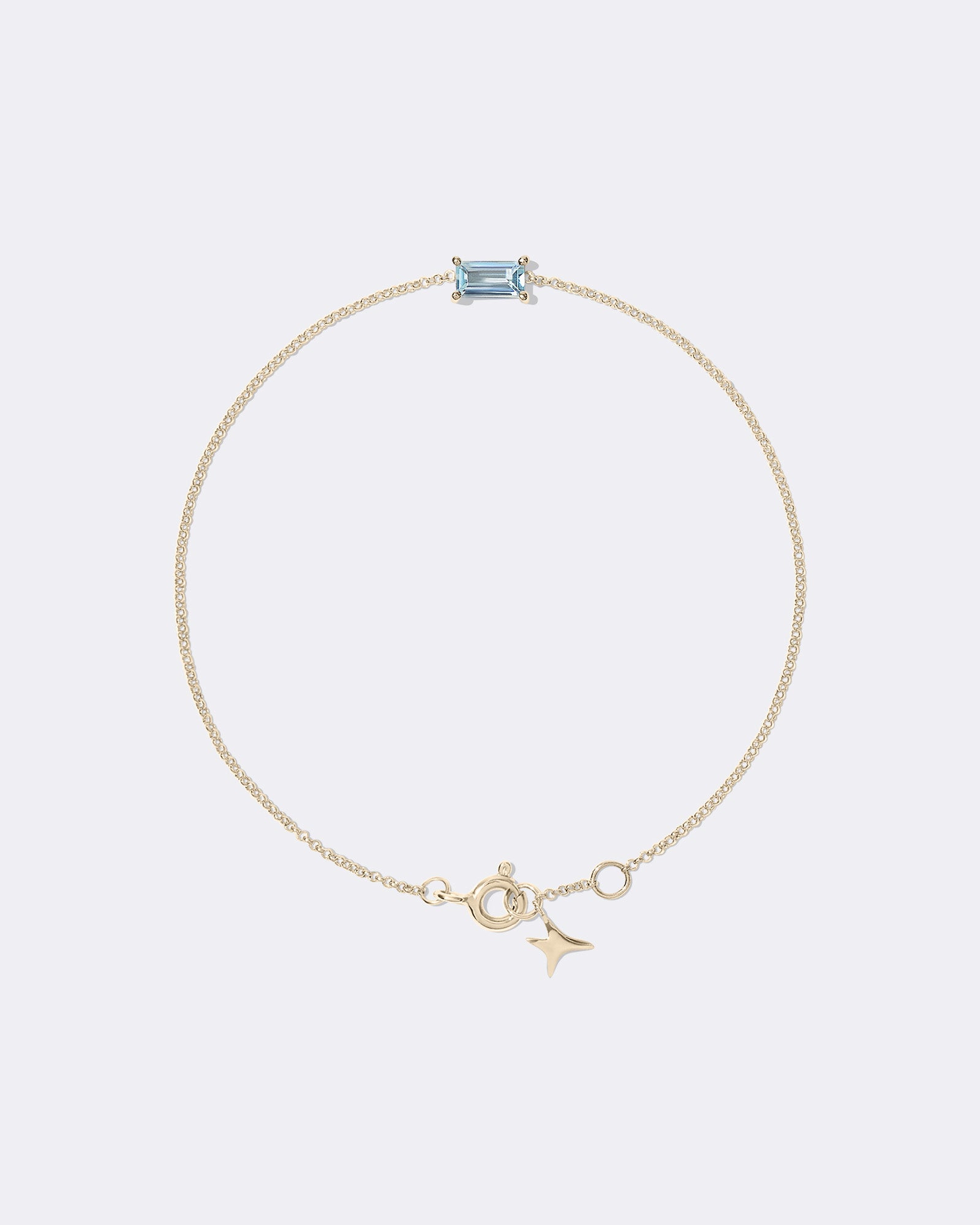Yellow gold My color sky topaz bracelet
