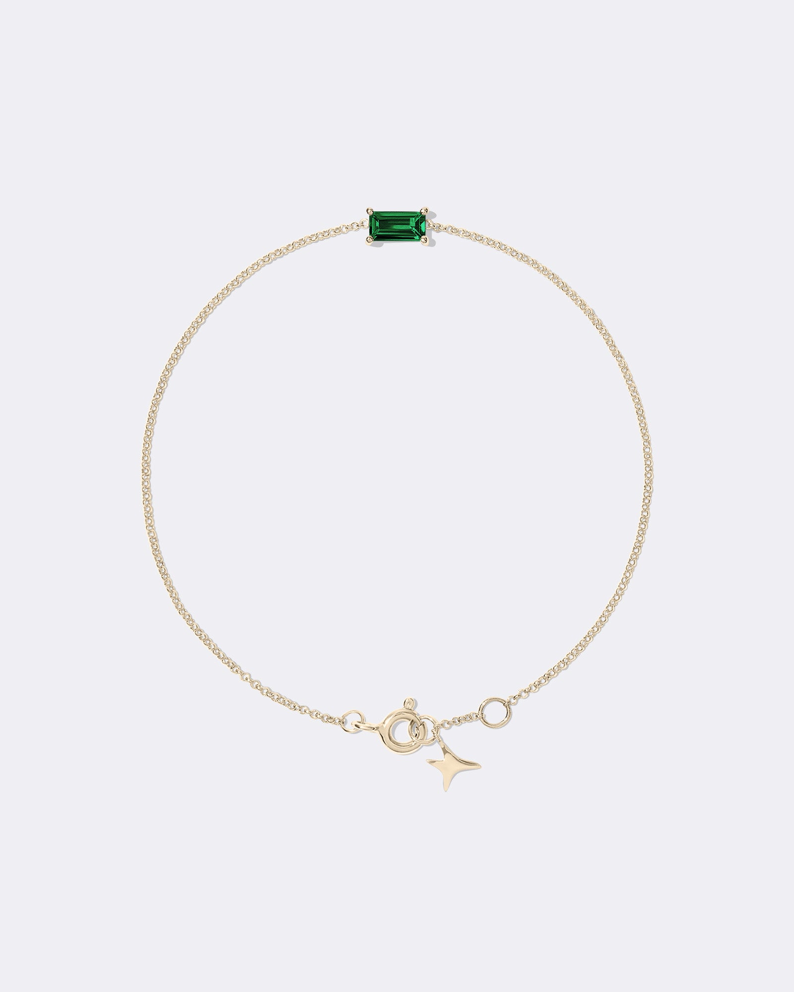 Yellow gold My color emerald bracelet