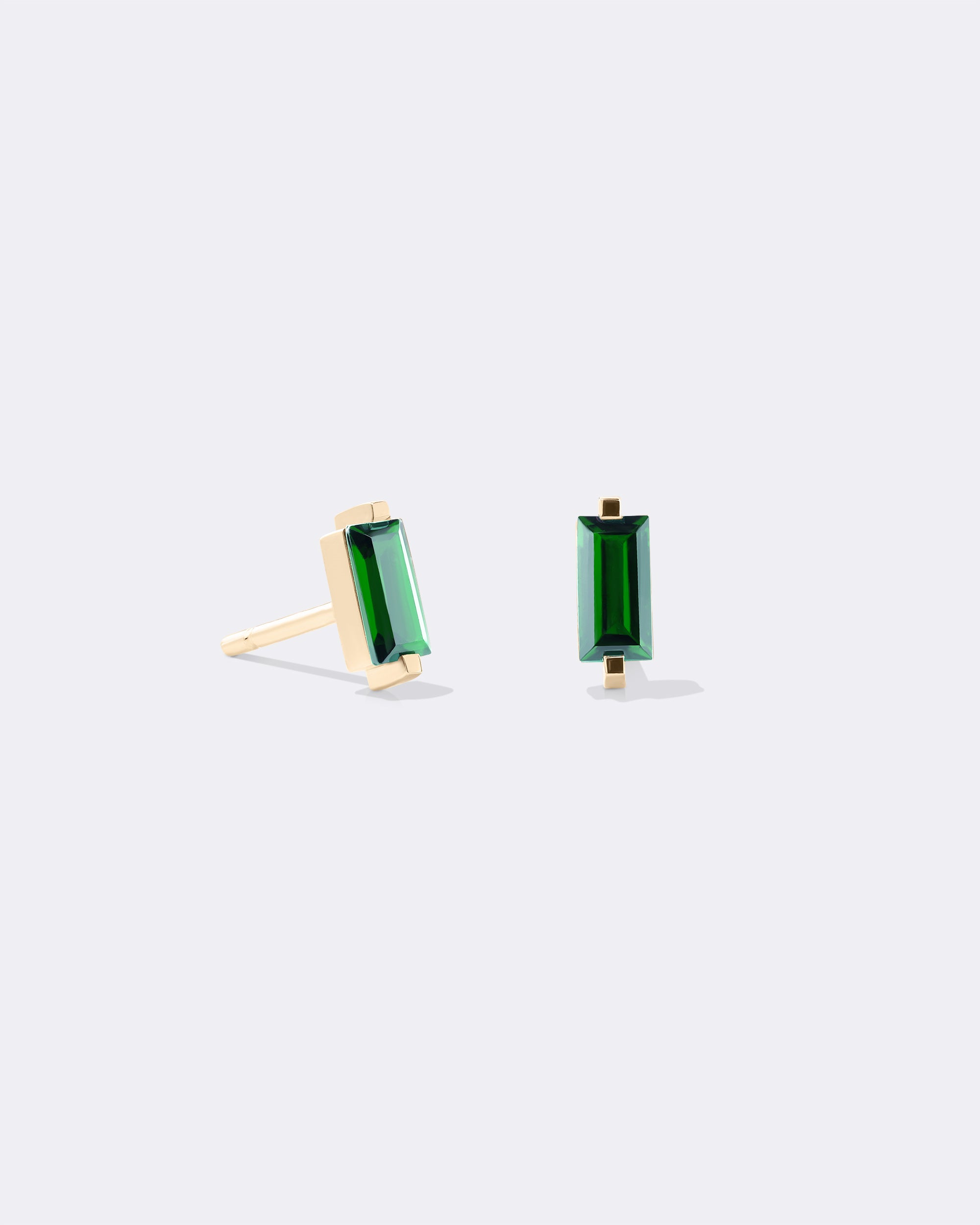 Yellow gold My color emerald earrings