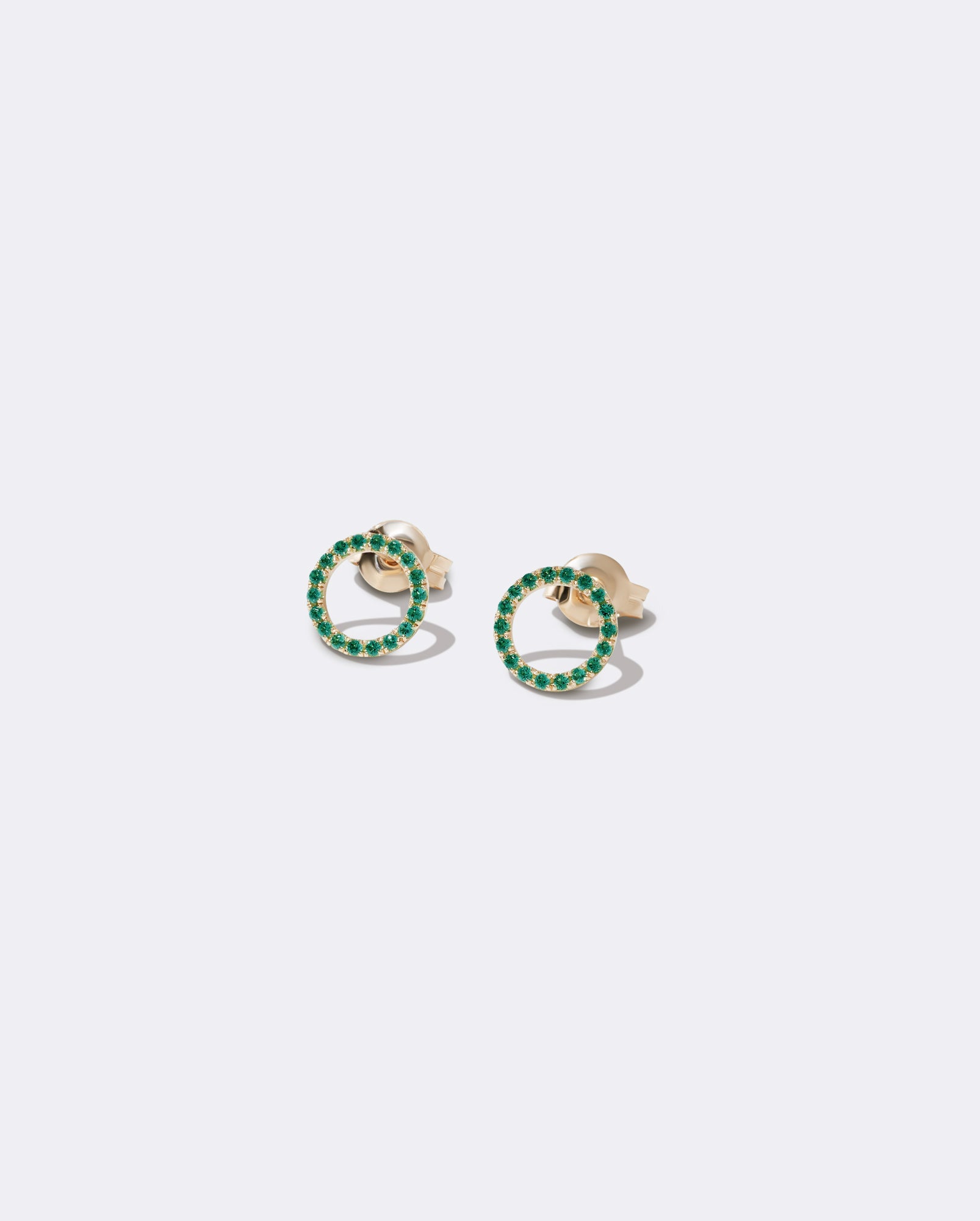 Little Black Dress - emerald earrings
