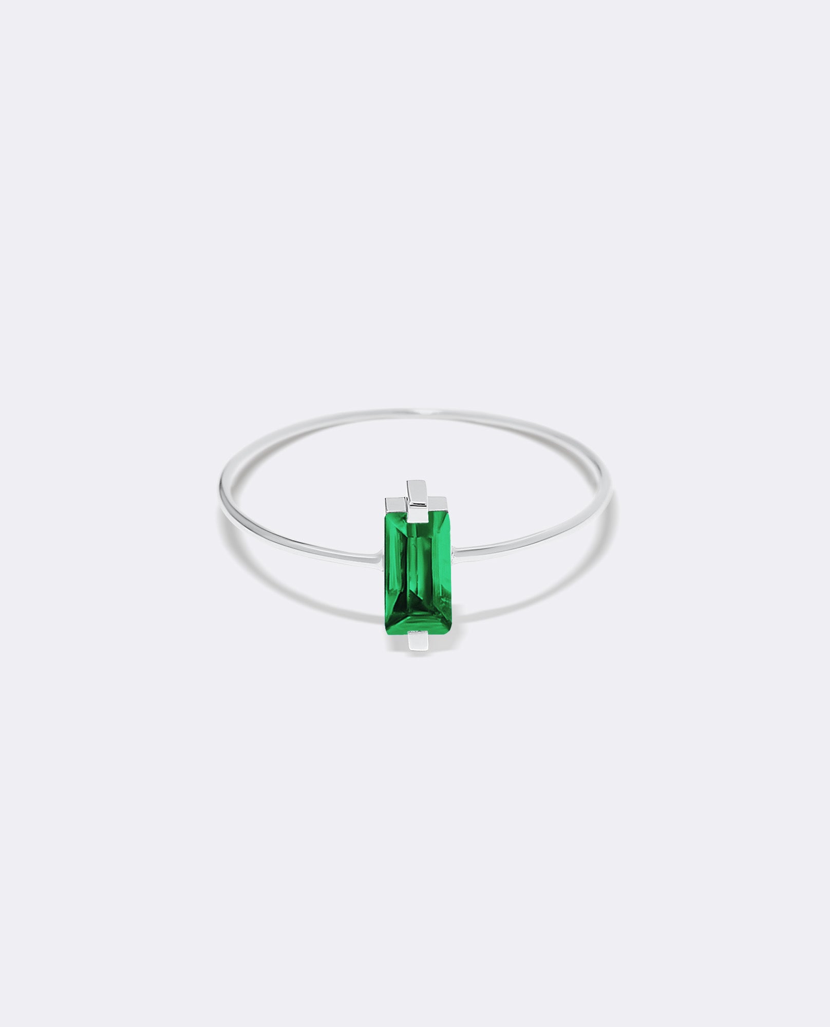 White gold My color emerald ring