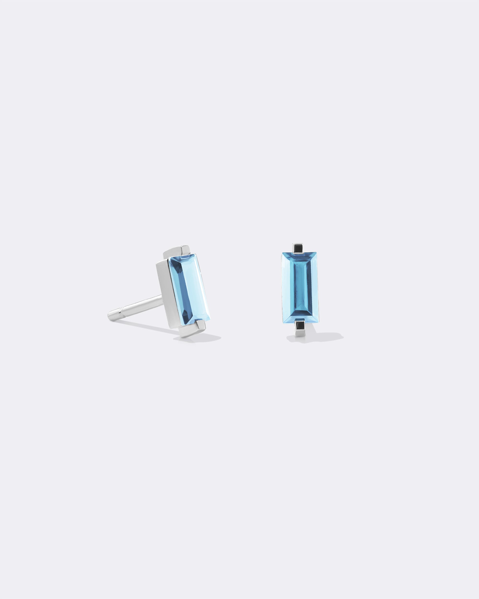 White gold My color sky topaz earrings