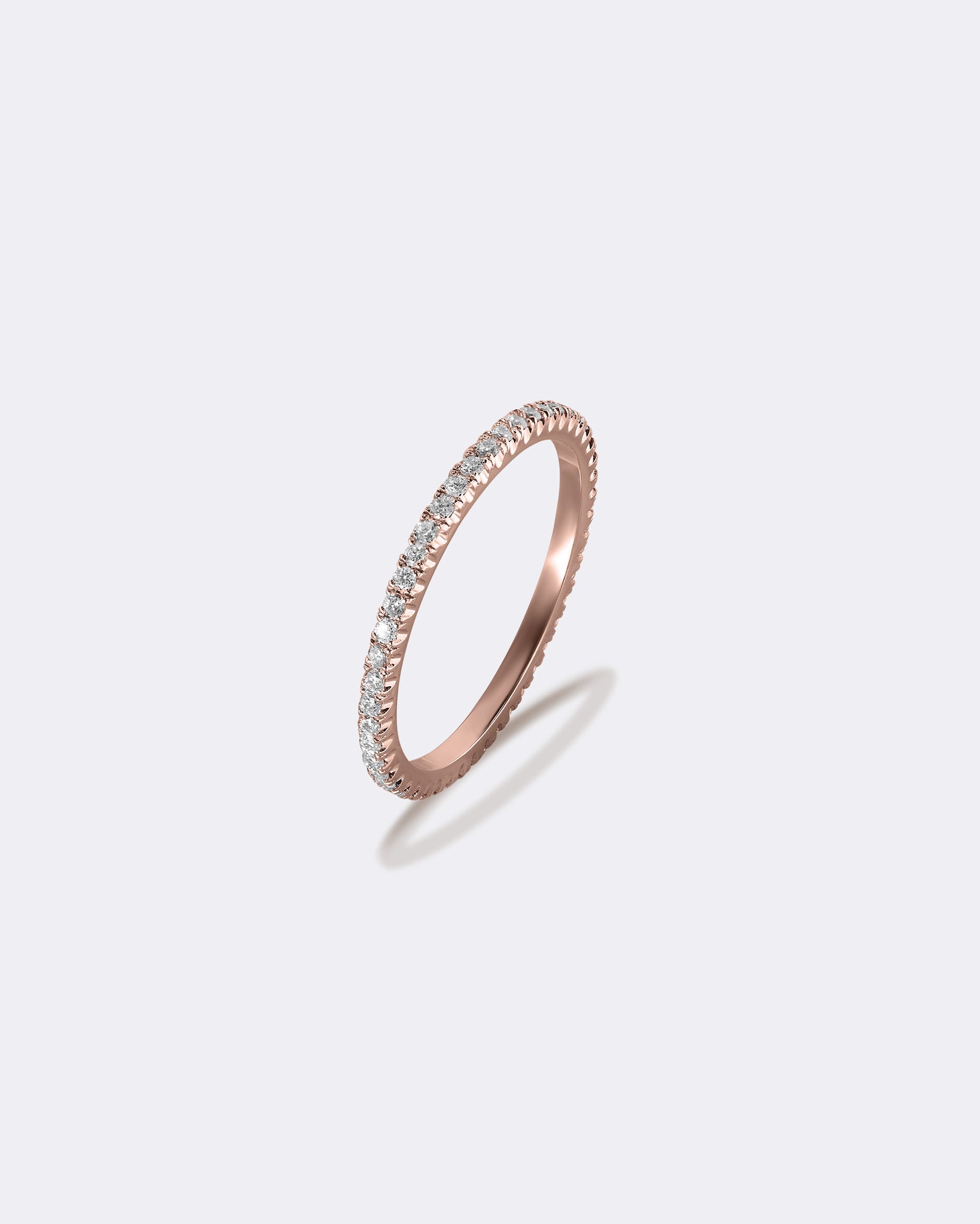 Yellow gold diamond line ring