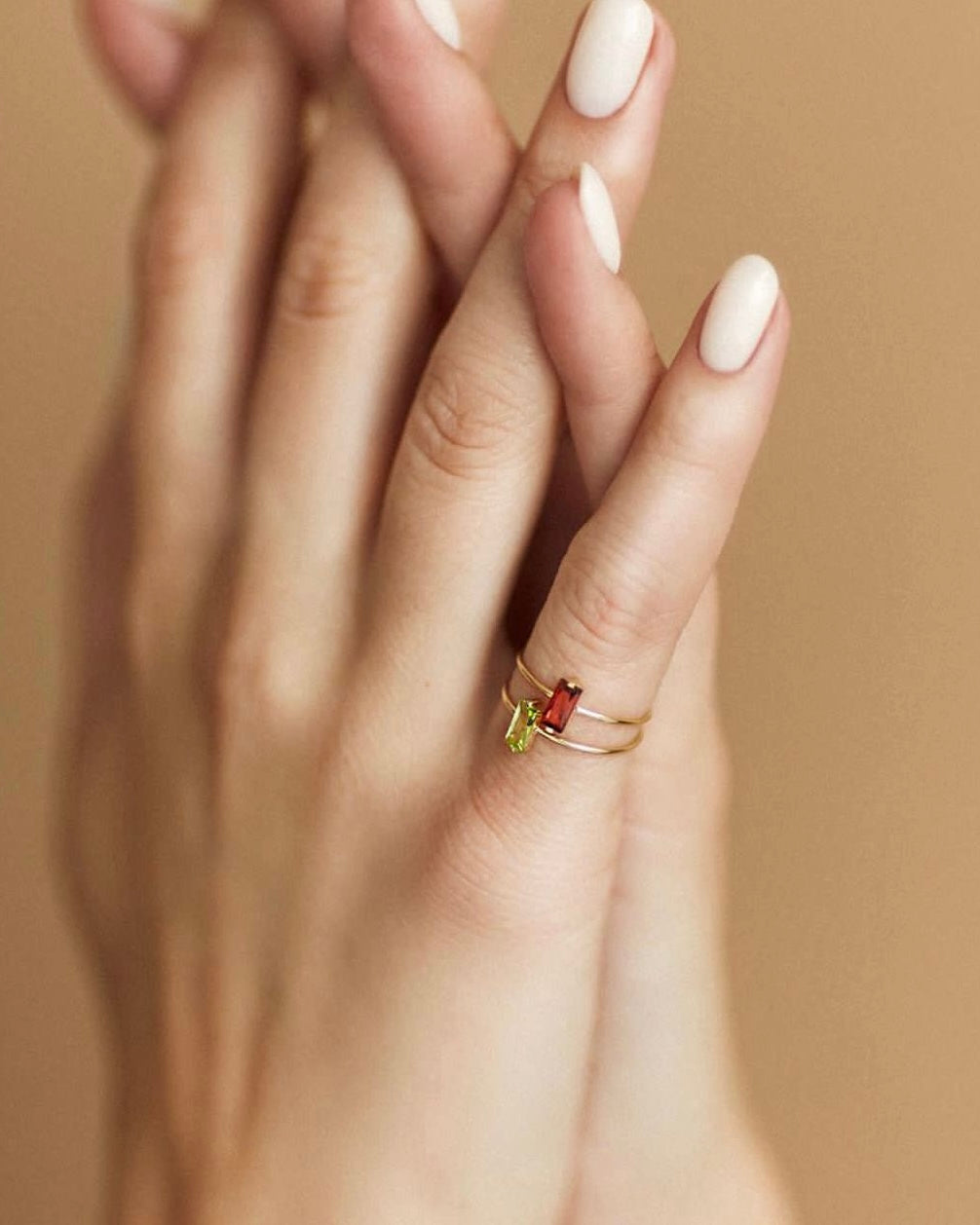 Yellow gold My color garnet ring