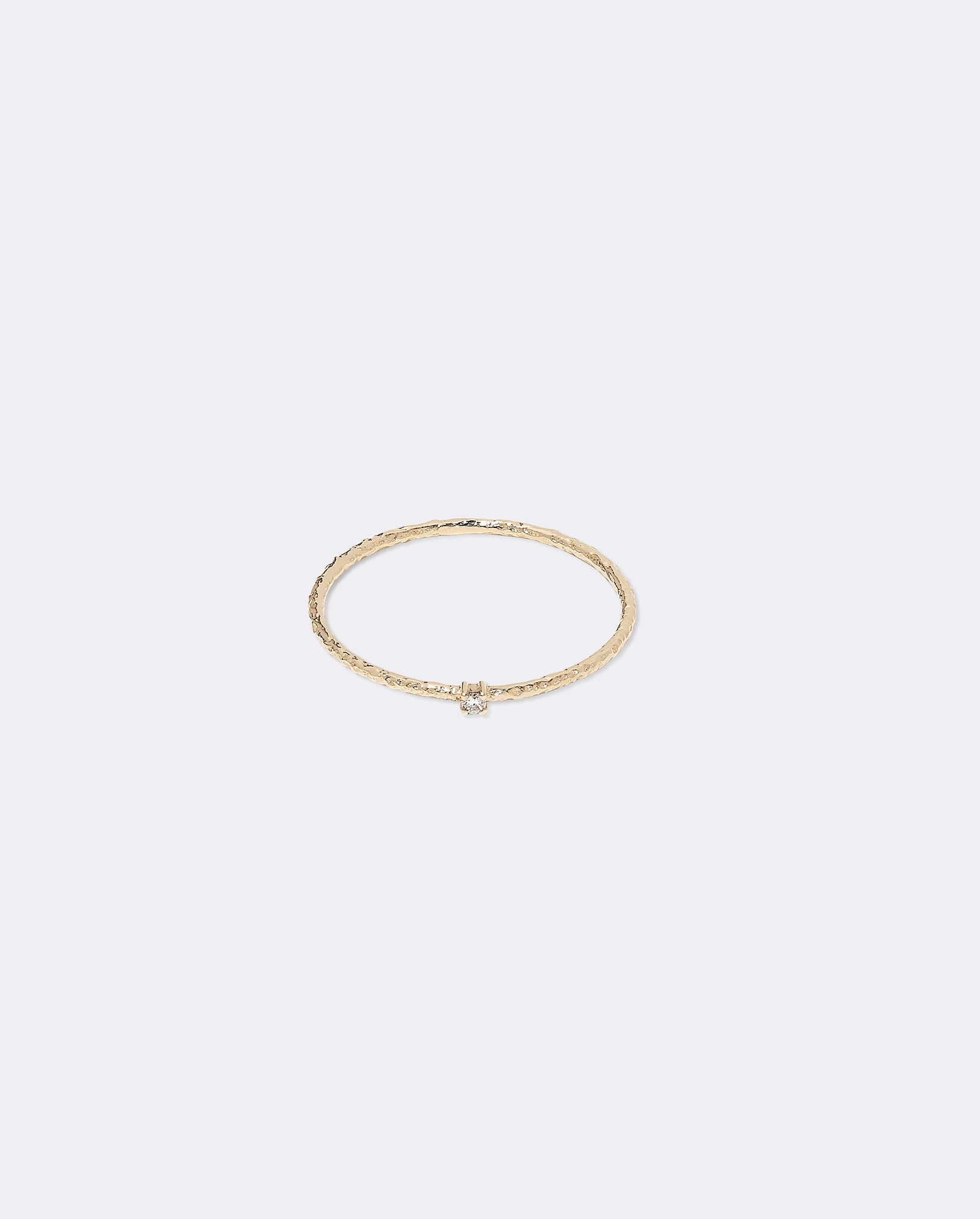 Yellow gold textured ring