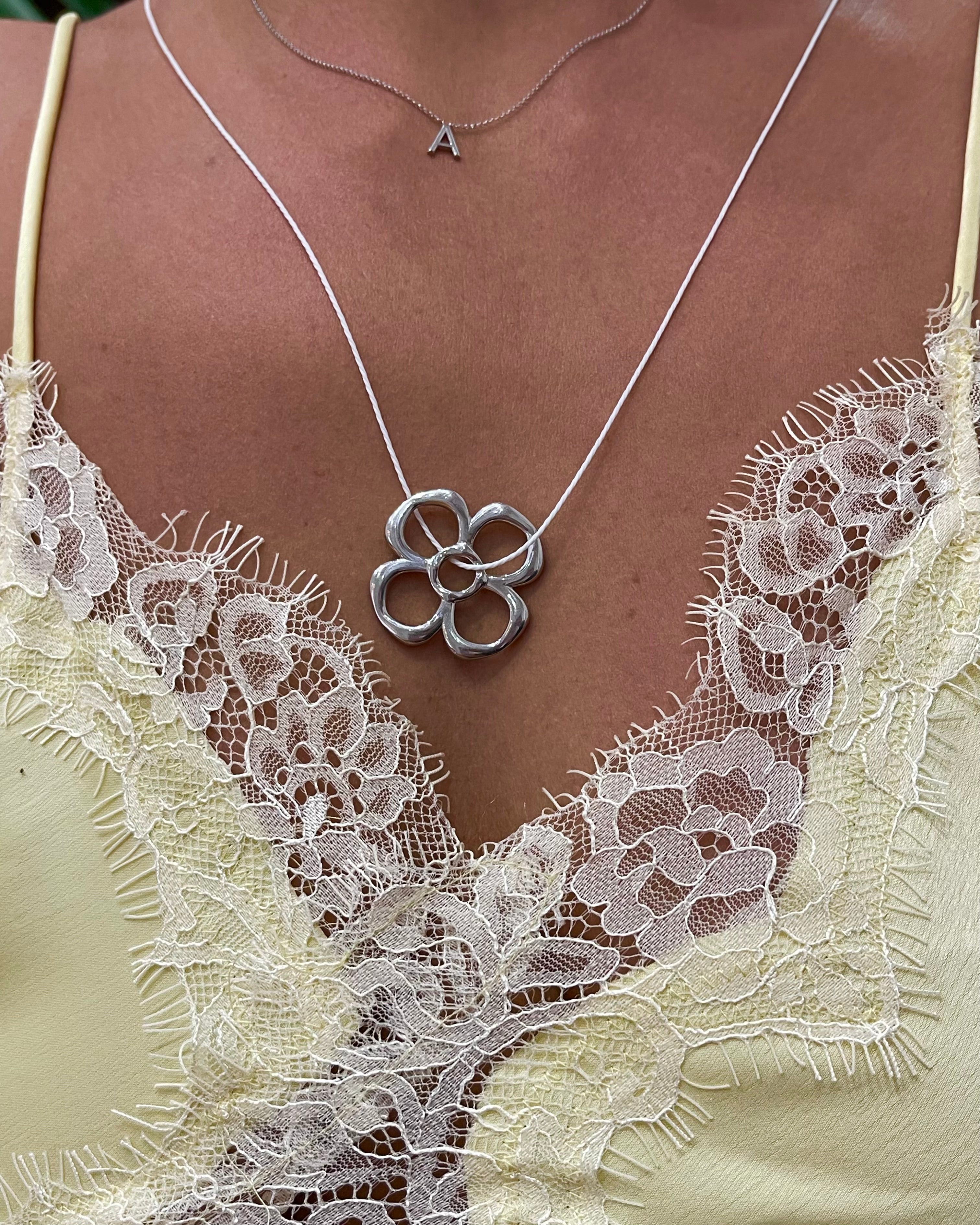 Barcelona rose silver charm