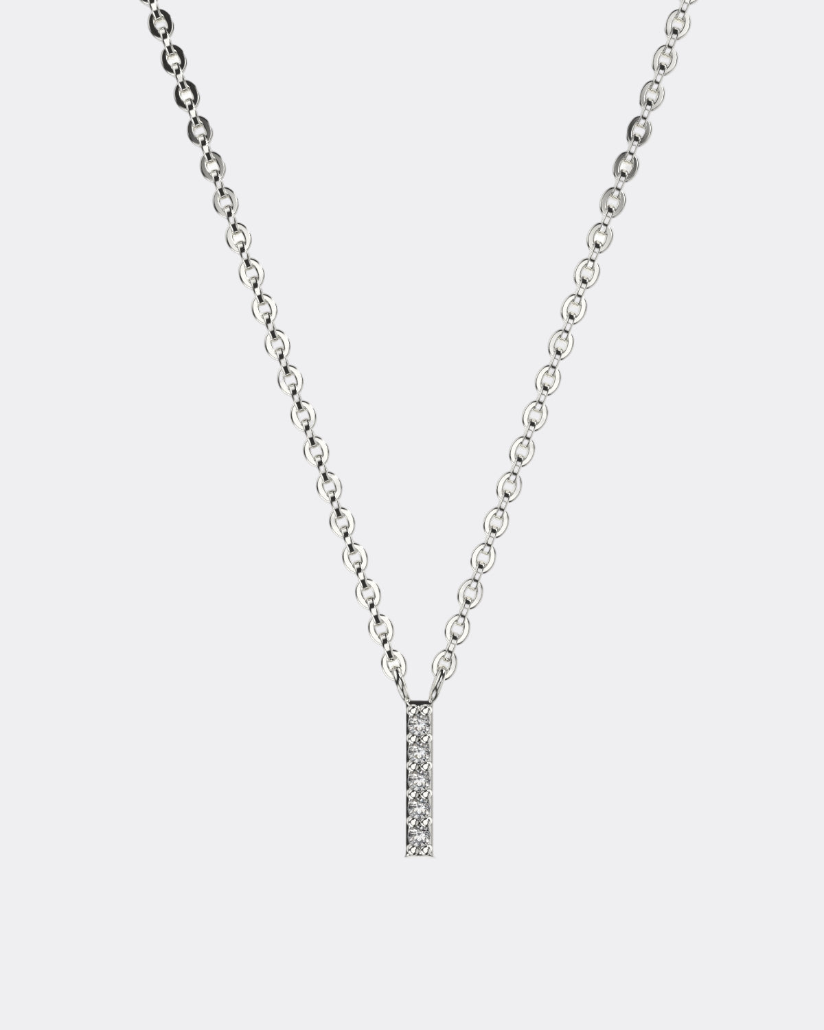 White gold Diamond Letters necklace
