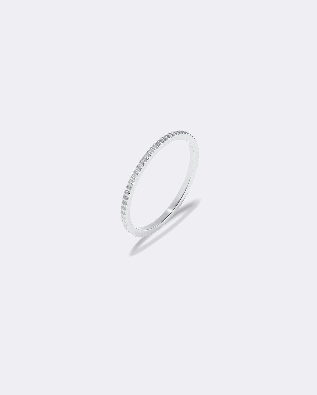 White gold coin ring