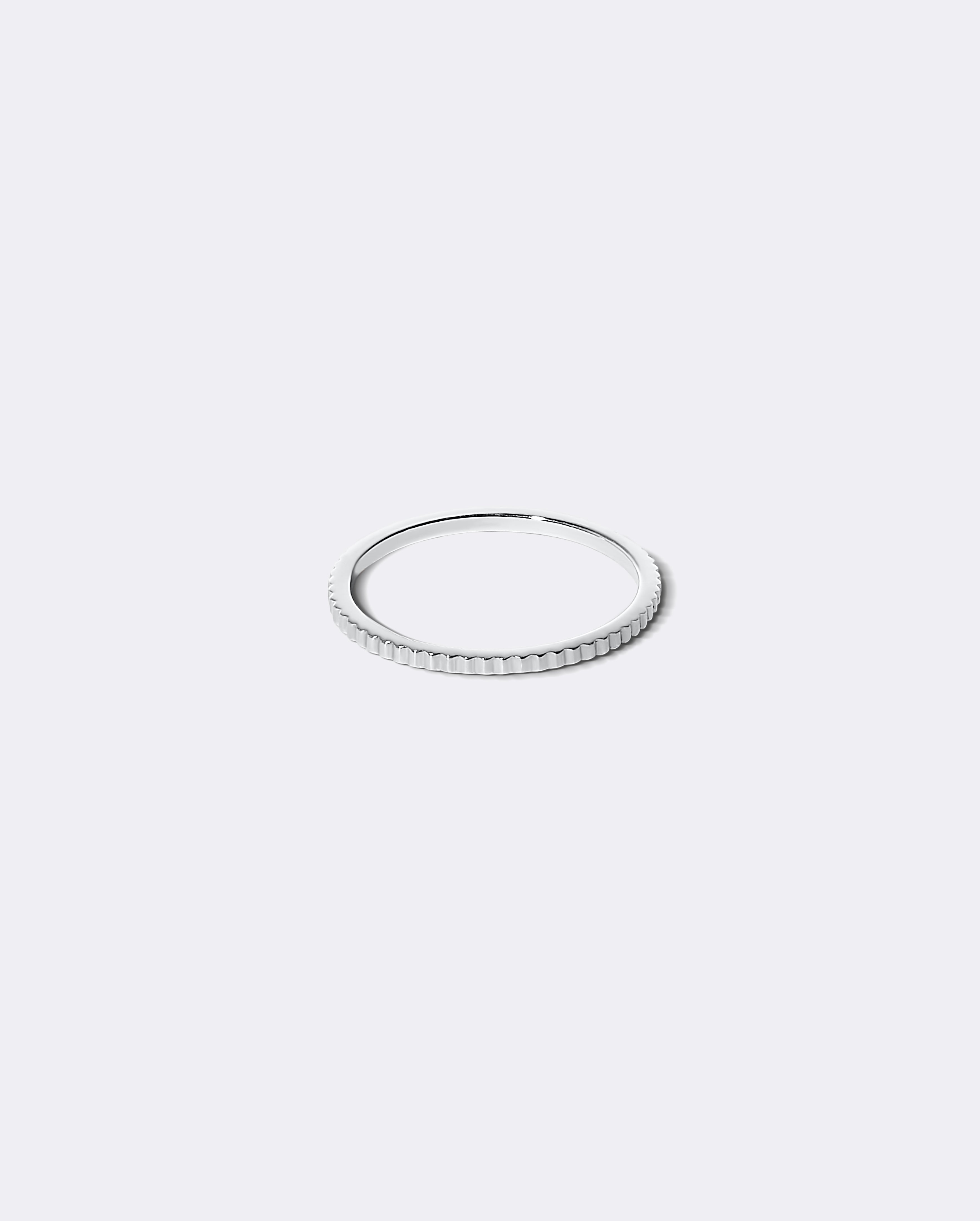 White gold coin ring