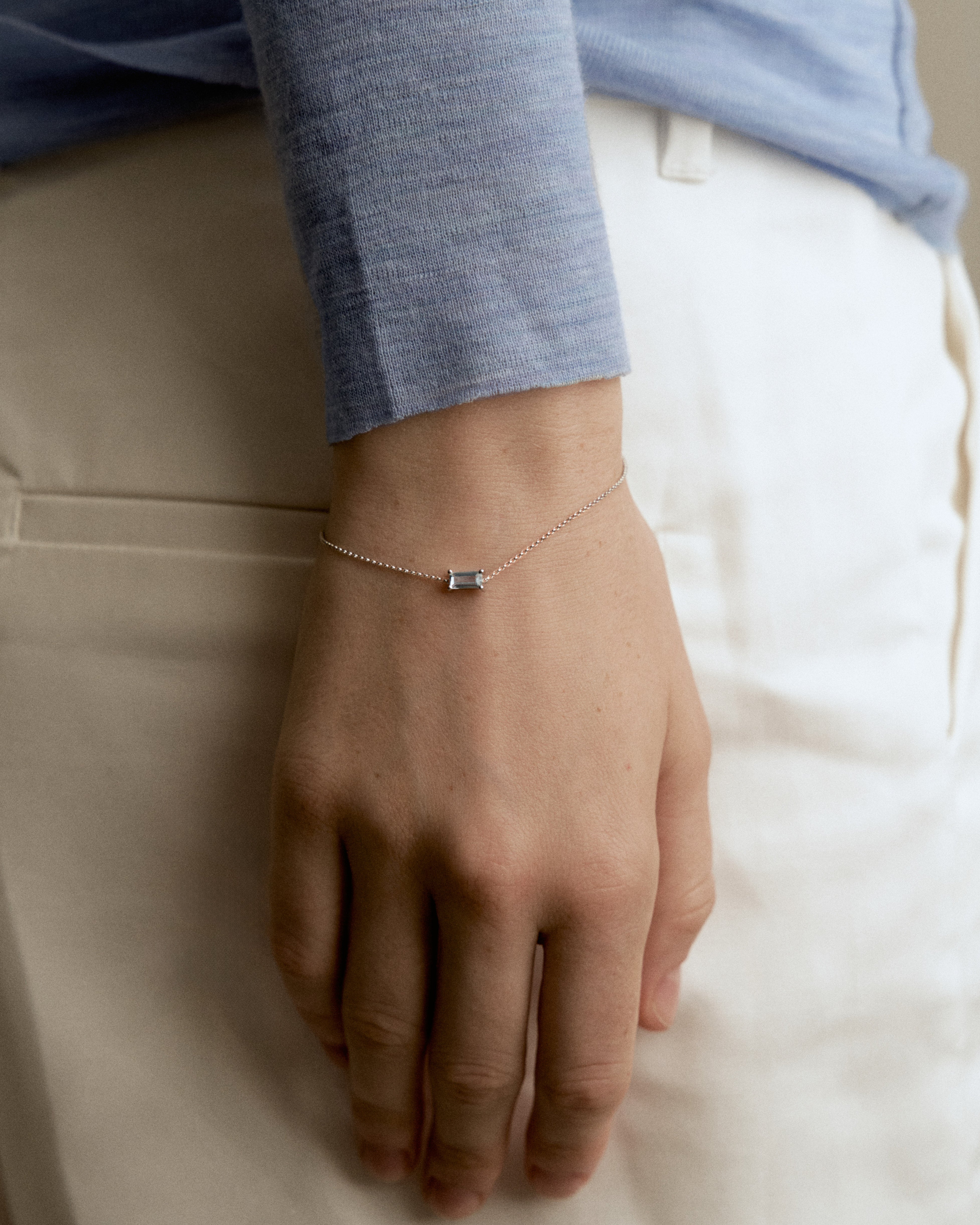 Pulsera My Color Sky Topaz en oro blanco