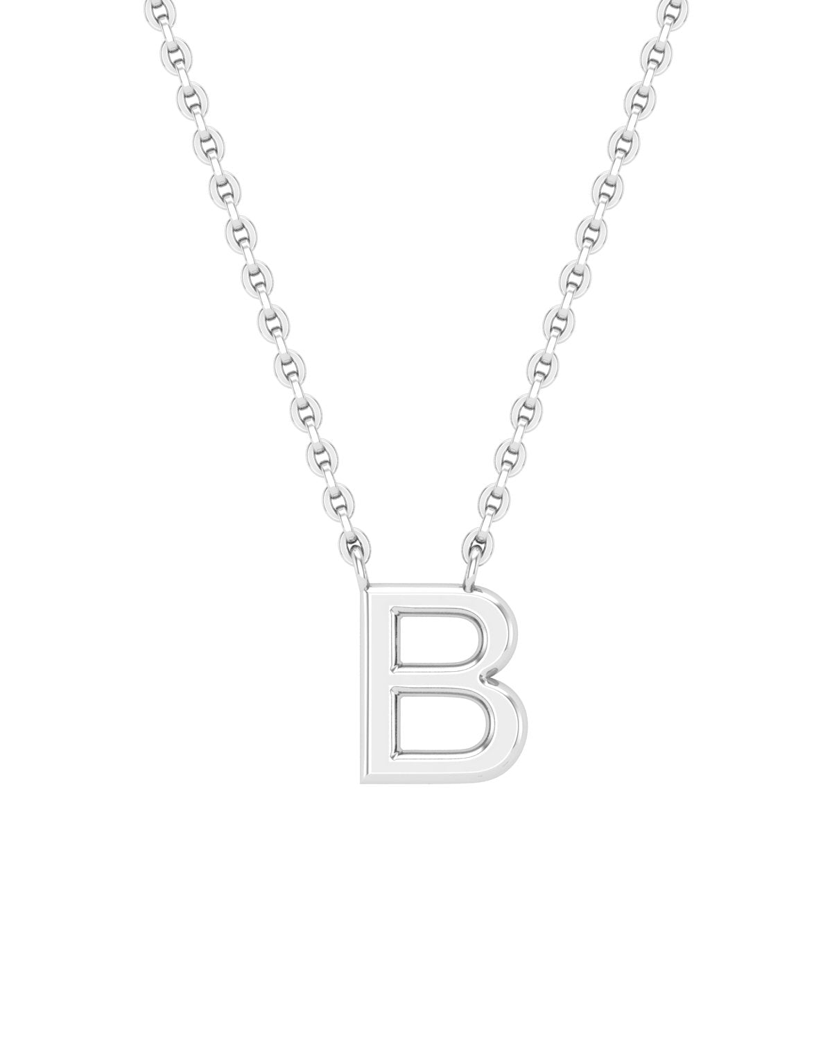 White gold Letters necklace