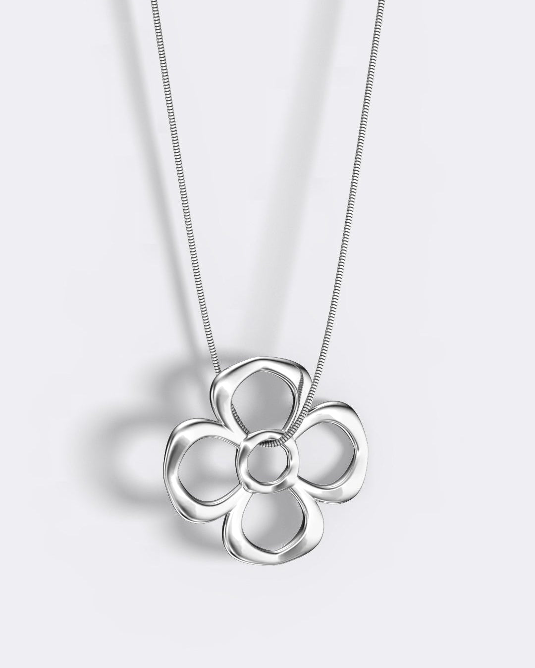 Barcelona rose silver necklace