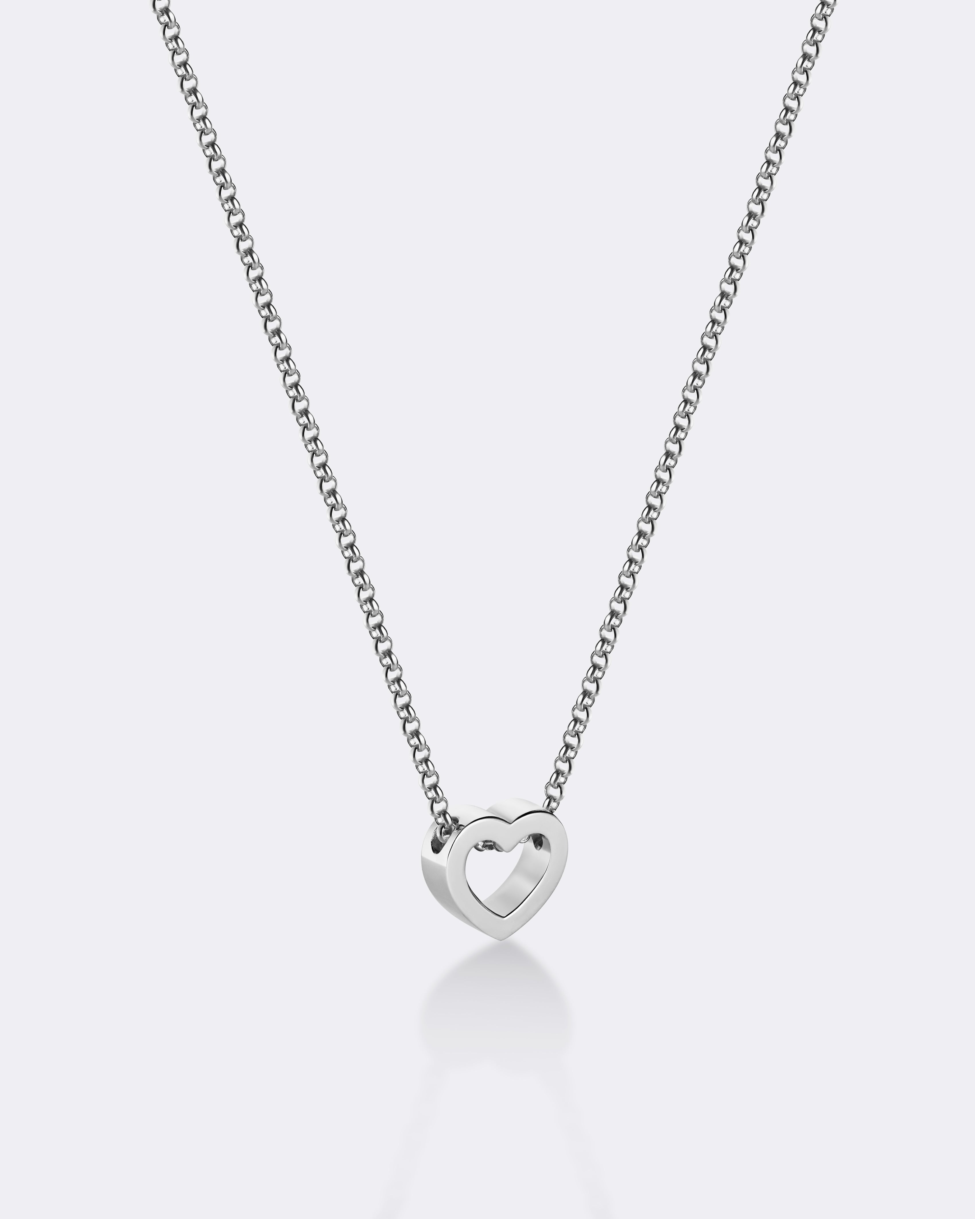 White gold Heart necklace