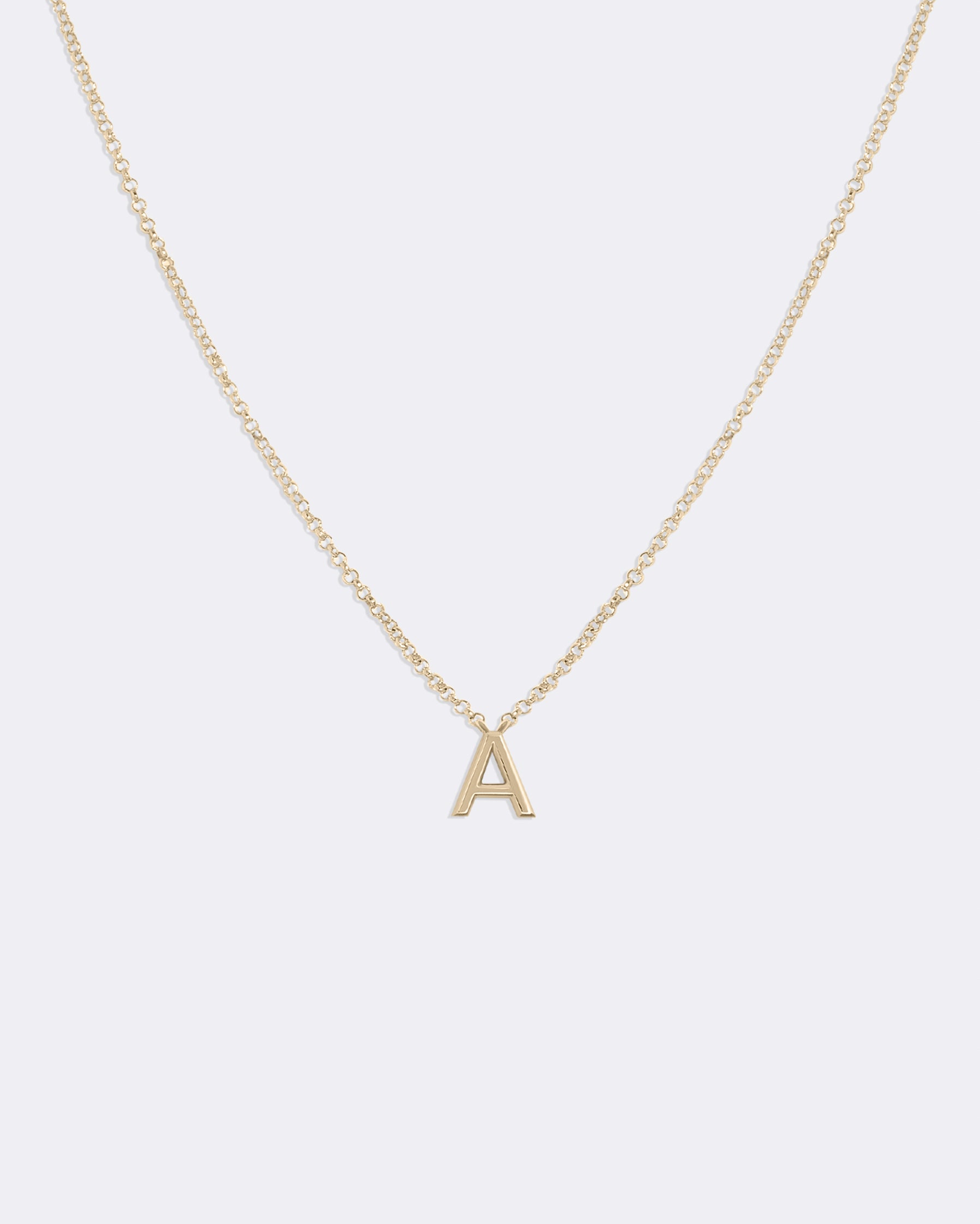 Collier lettres en or jaune