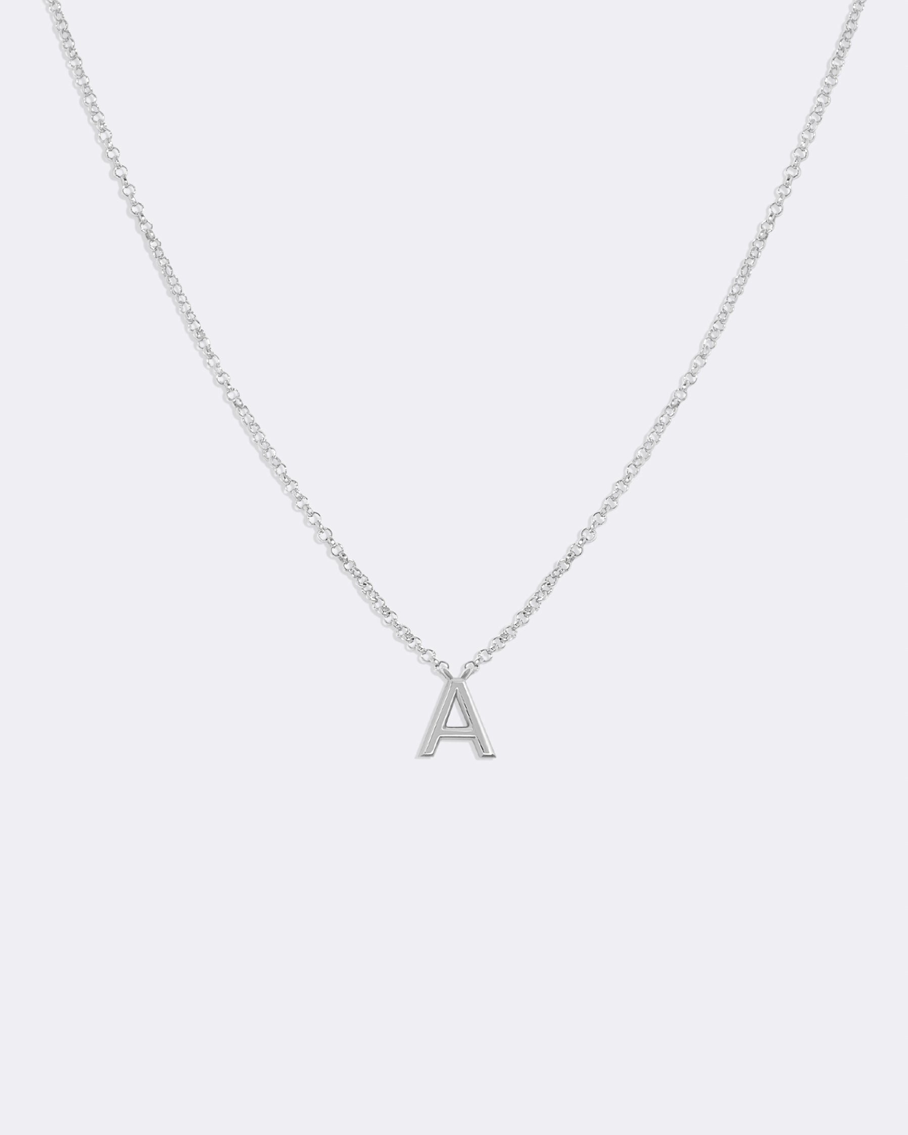 White gold Letters necklace