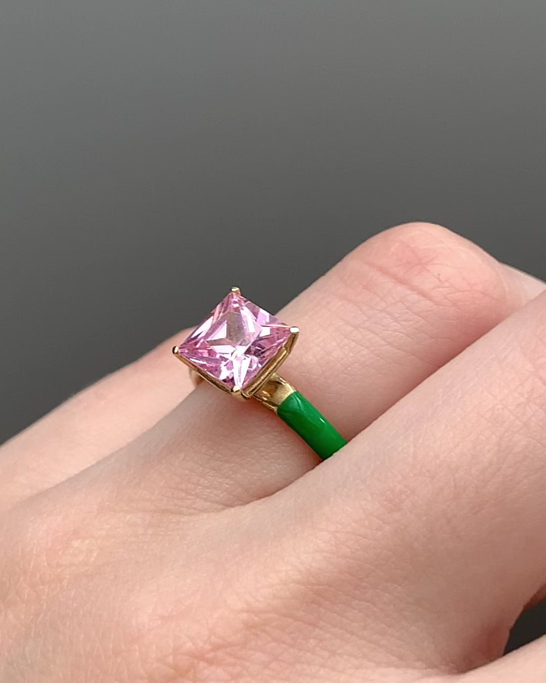 Rose Enamel ring