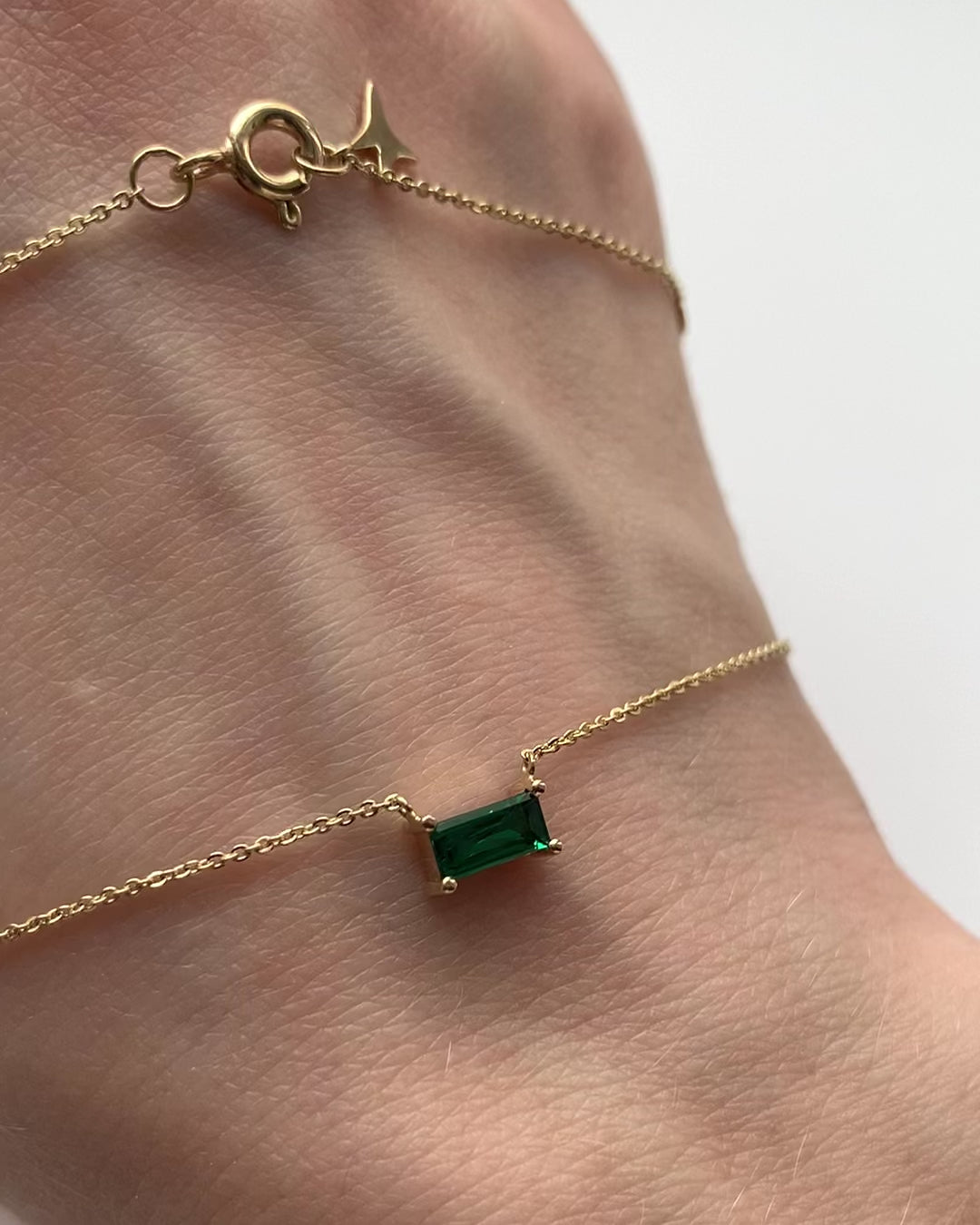Yellow gold My color emerald bracelet
