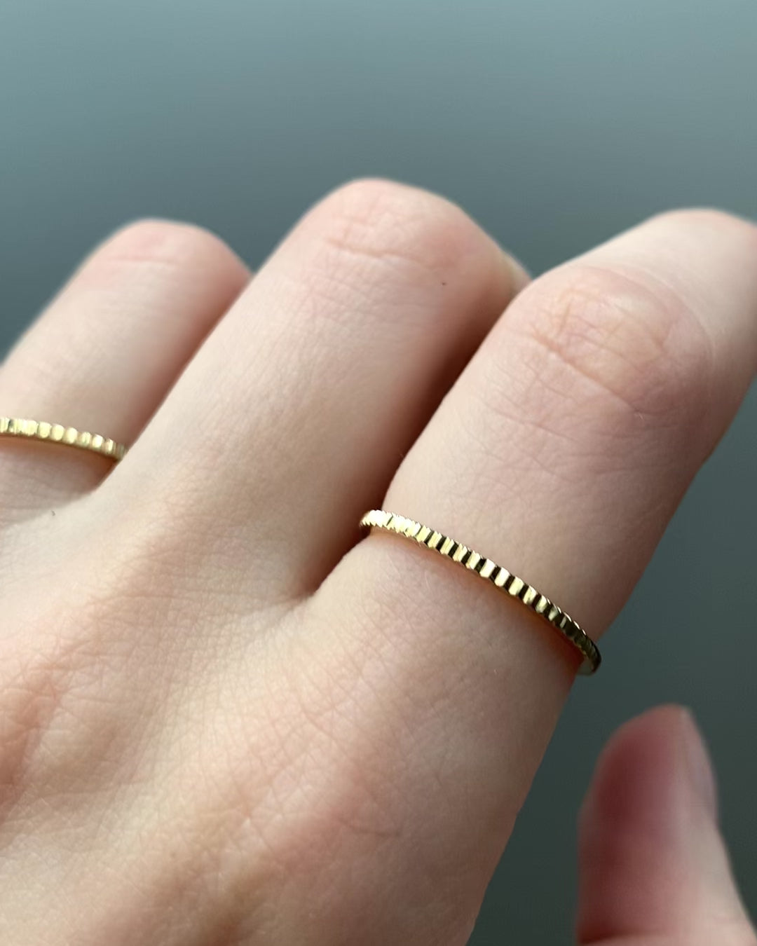 Yellow gold coin ring