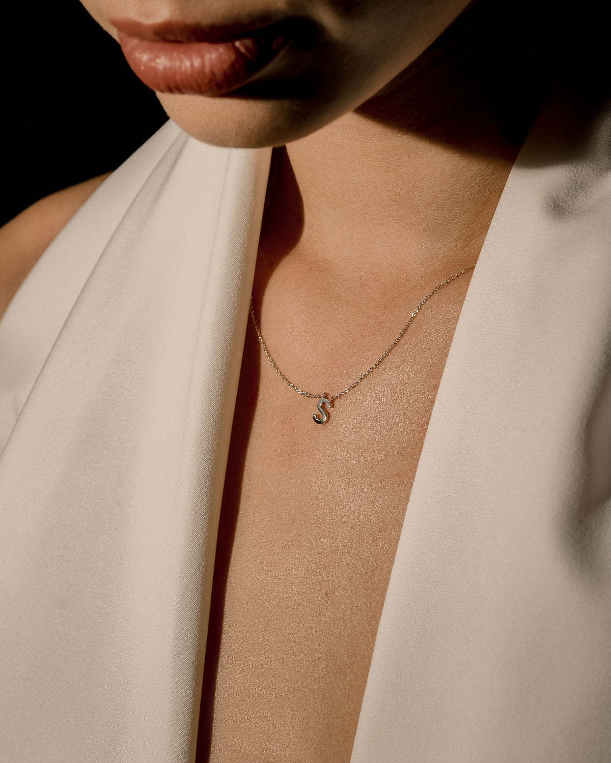 Yellow gold Letters necklace