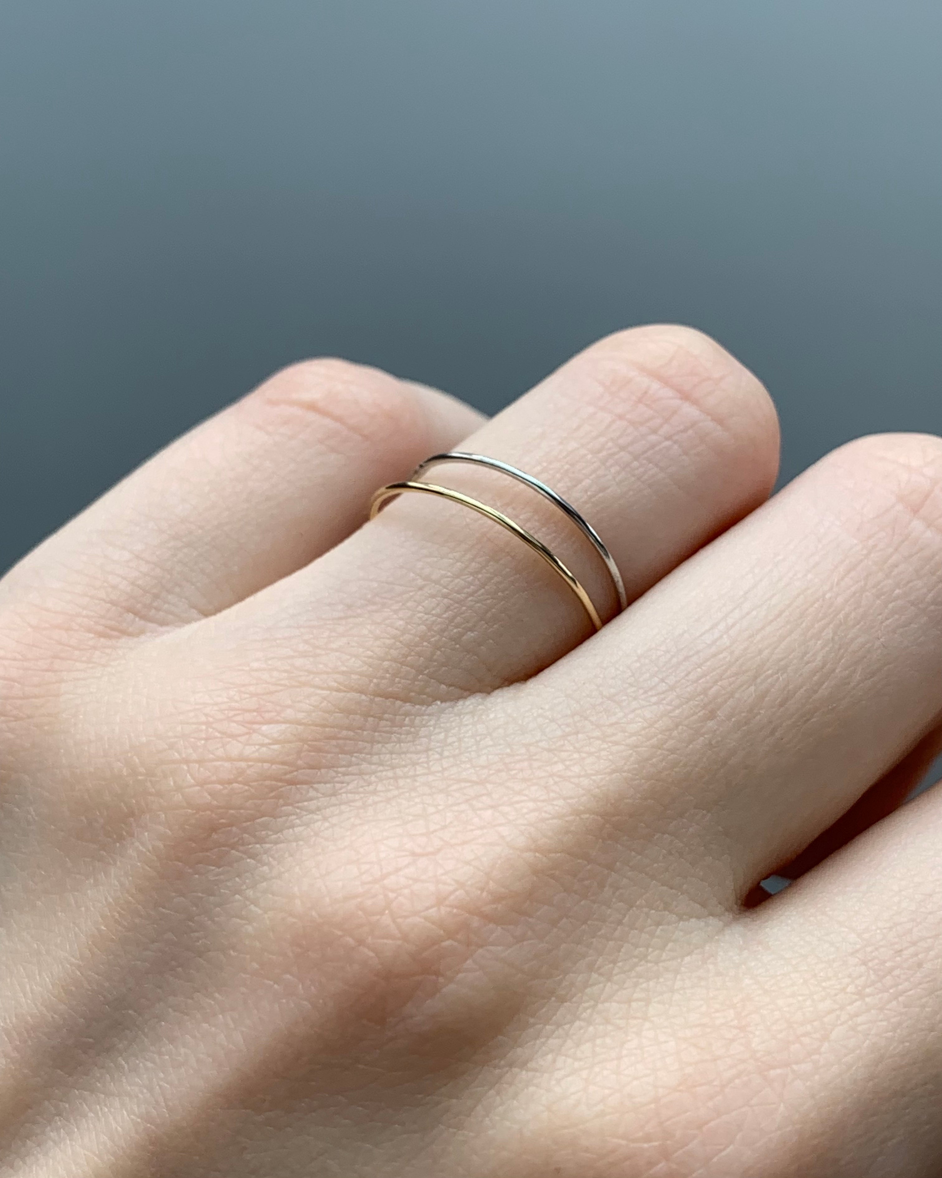 White gold simplest ring