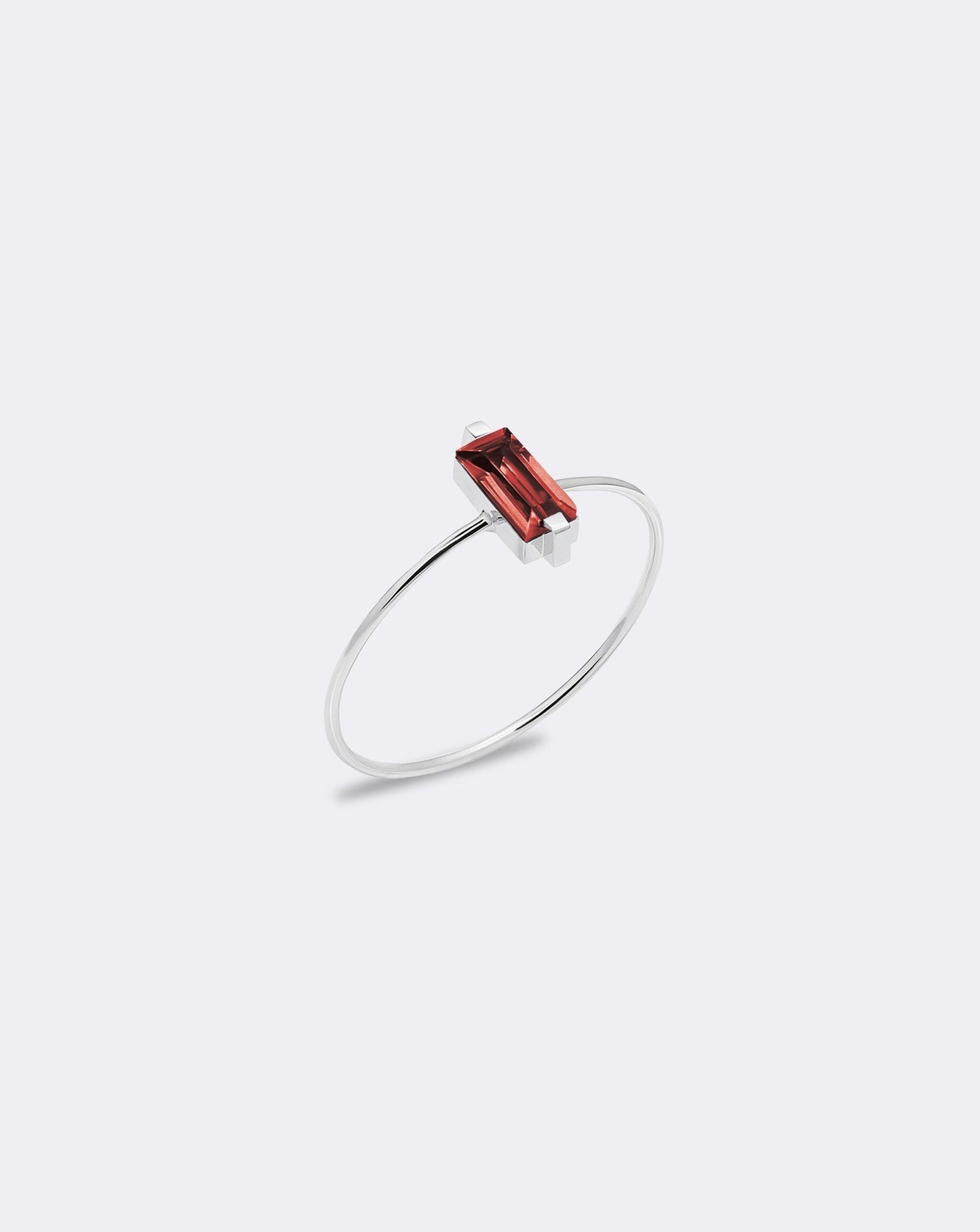 White gold My color garnet ring