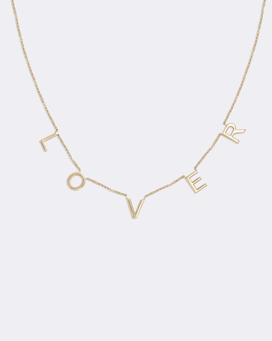 Yellow gold LOVER necklace