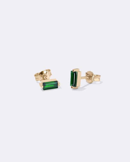 Yellow gold My color emerald earrings