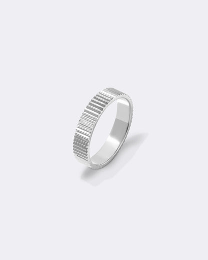 Bague pièce en or blanc 2.0