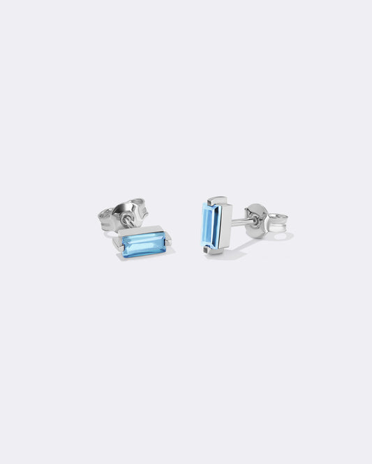 White gold My color sky topaz earrings