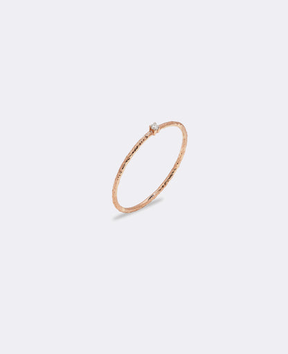 Rose gold textured ring