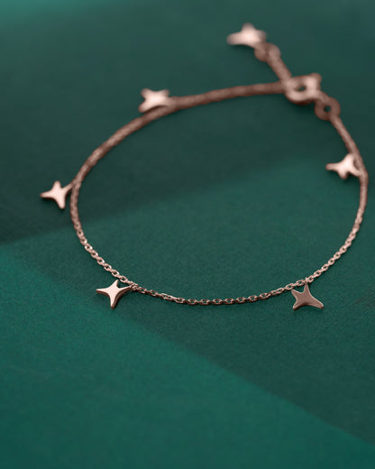 Rose gold AUMI stars bracelet