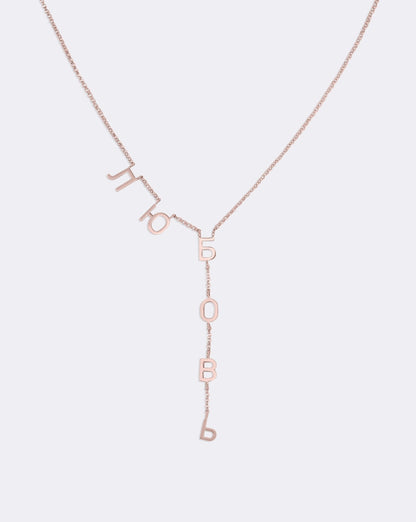 Rose gold ЛЮБОВЬ necklace