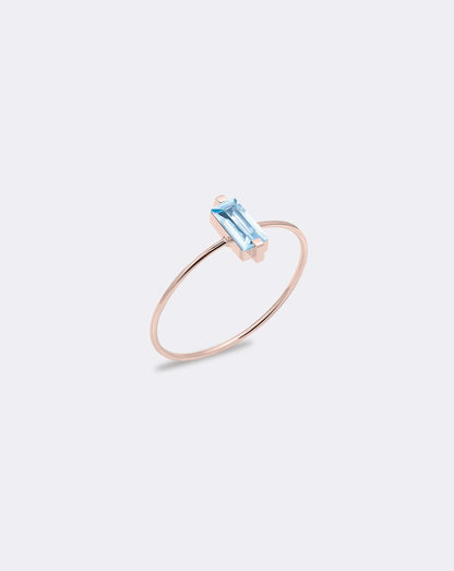 Rose gold My color sky topaz ring