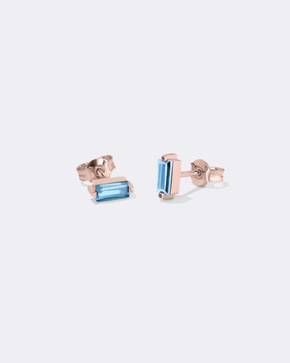 Rose gold My color sky topaz earrings