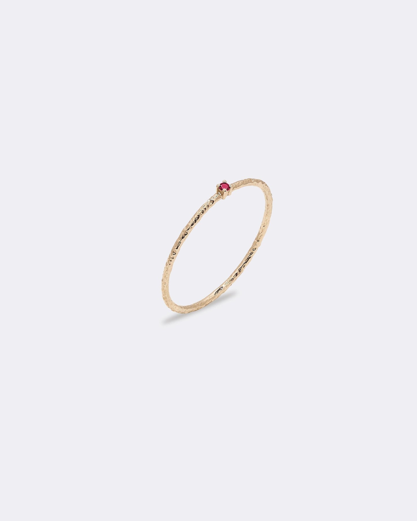 Yellow gold textured ring