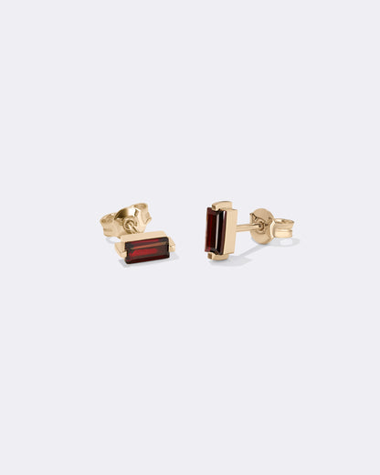 Yellow gold My color garnet earrings