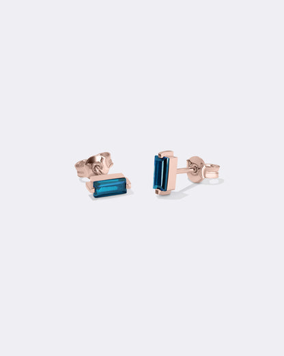 Rose gold My color London topaz earrings