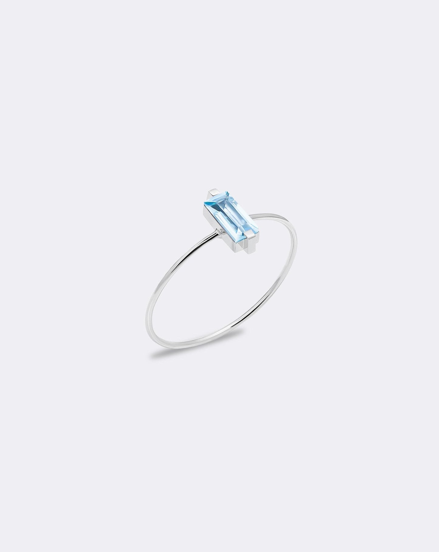 White gold My color sky topaz ring