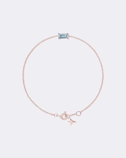 Rose gold My color sky topaz bracelet