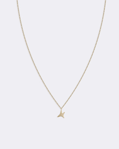 Yellow gold aumi star necklace