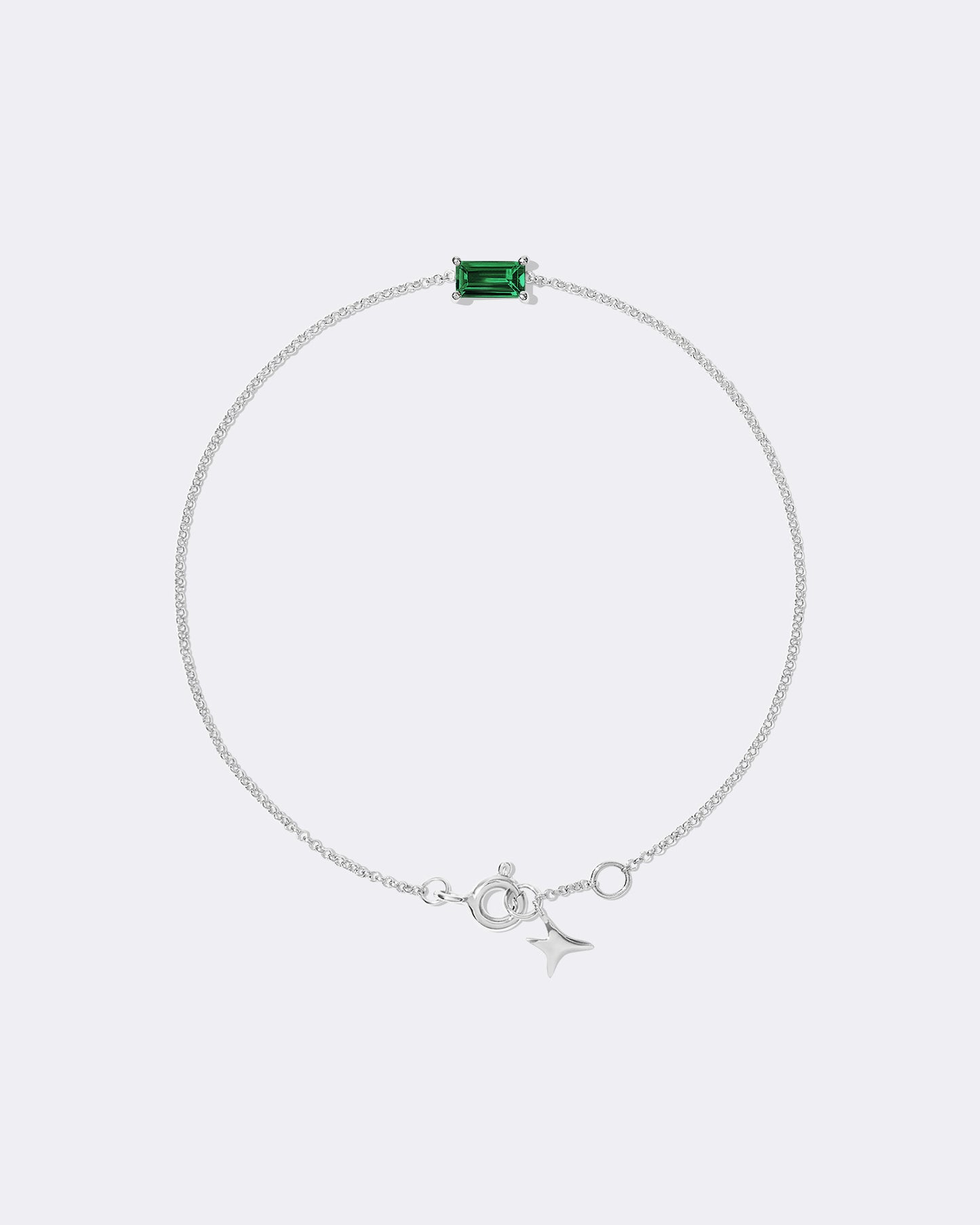 White gold My color emerald bracelet