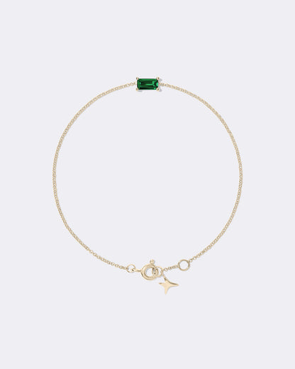 Yellow gold My color emerald bracelet