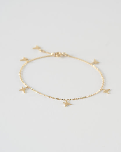 Pulsera AUMI estrellas oro amarillo