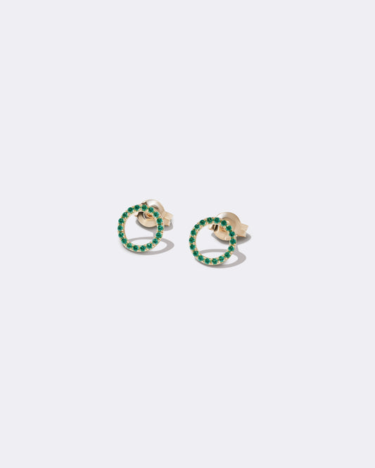 Little Black Dress - emerald earrings