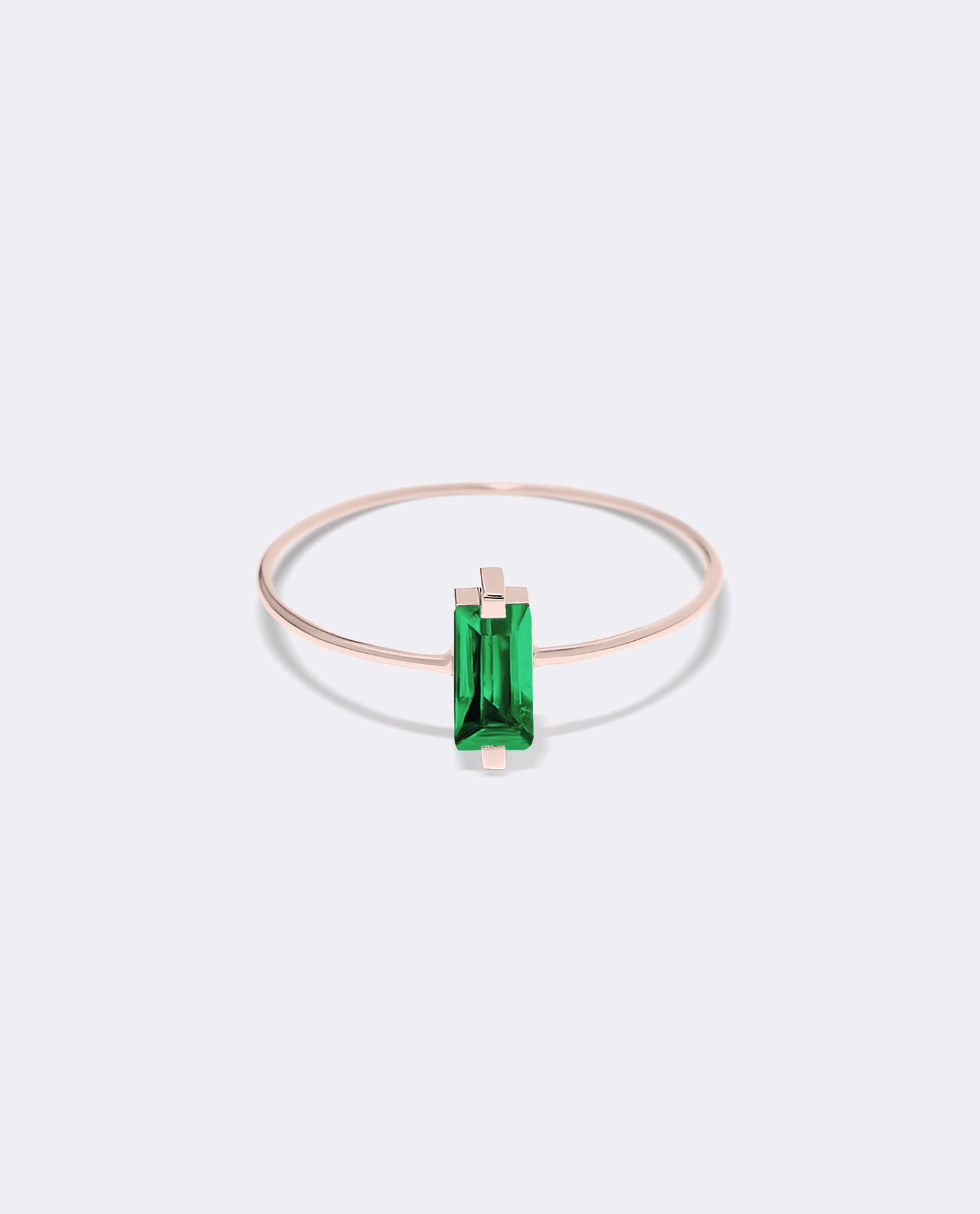 Rose gold My color emerald ring