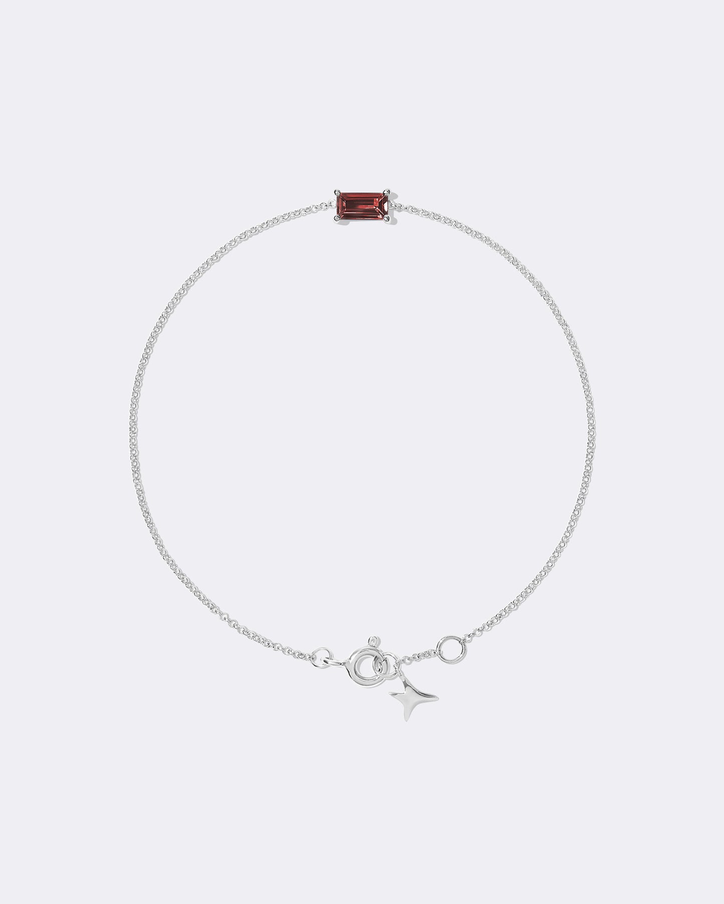 White gold My color garnet bracelet